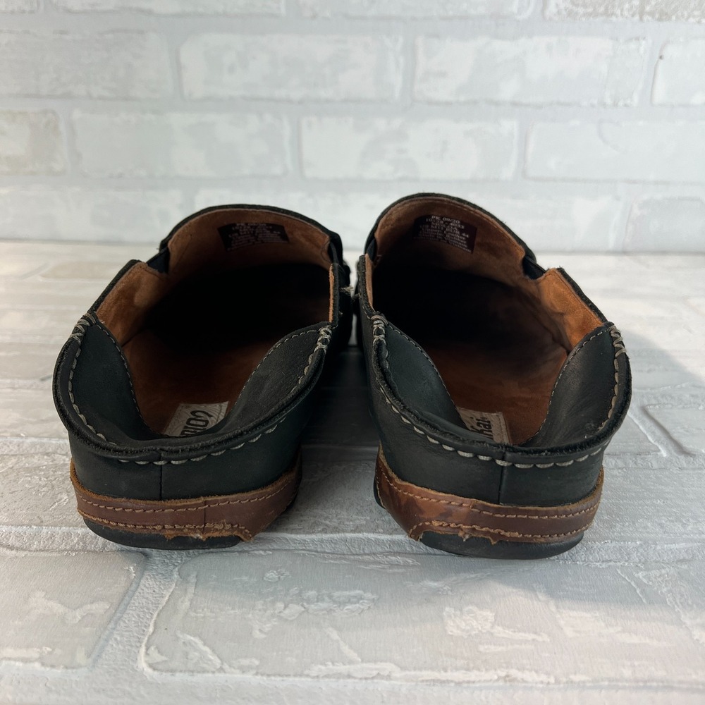 Olukai Moloa Shoes Mens 11 Black Convertible Leather Slip On Casual Moc Loafers - Picture 4 of 14
